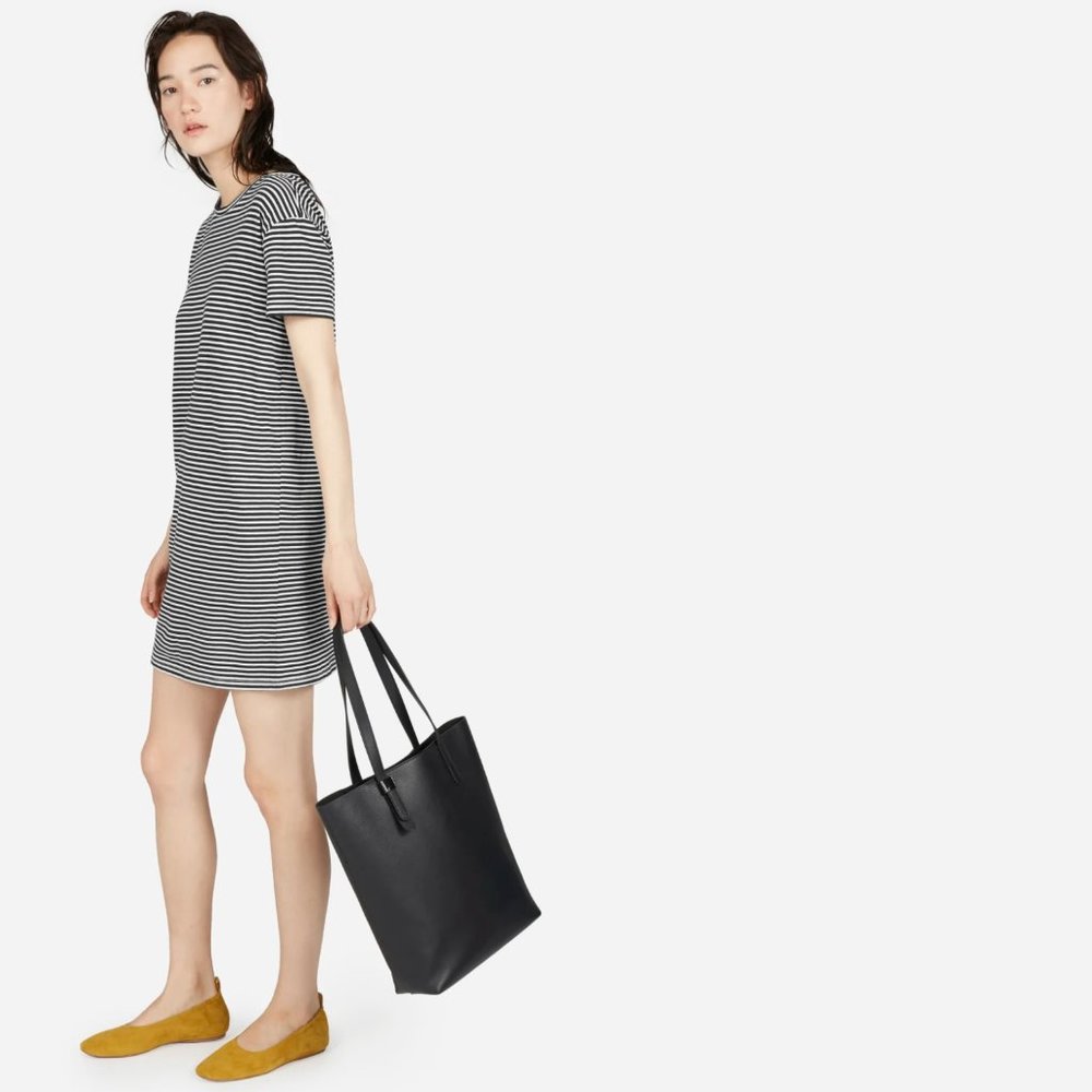 Everlane B&W Stripe Tee Dress L